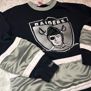 Mitchell & Ness Las Vegas Raiders Crewneck Pullover S Sweatshirt Black Gray